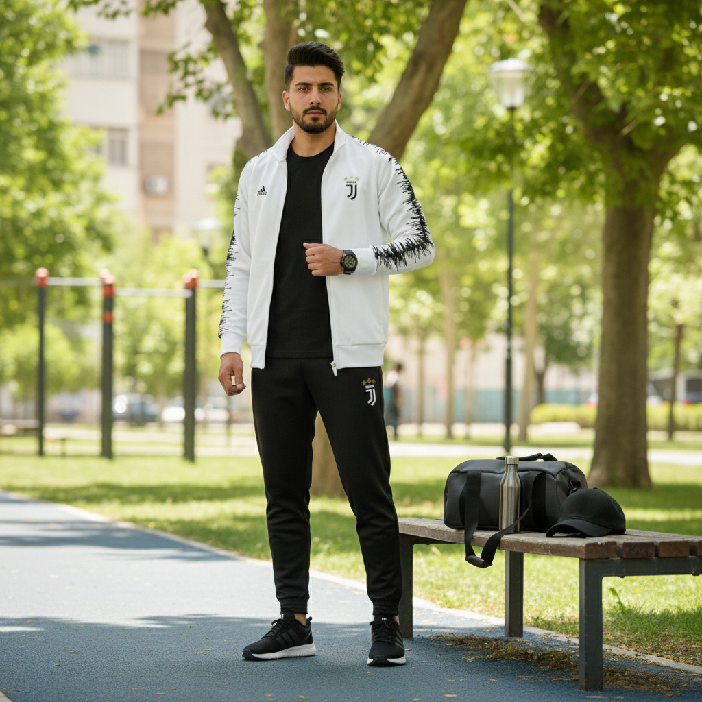 ست راحتی مردانه سوییشرت شلوار یوونتوس مدلR77