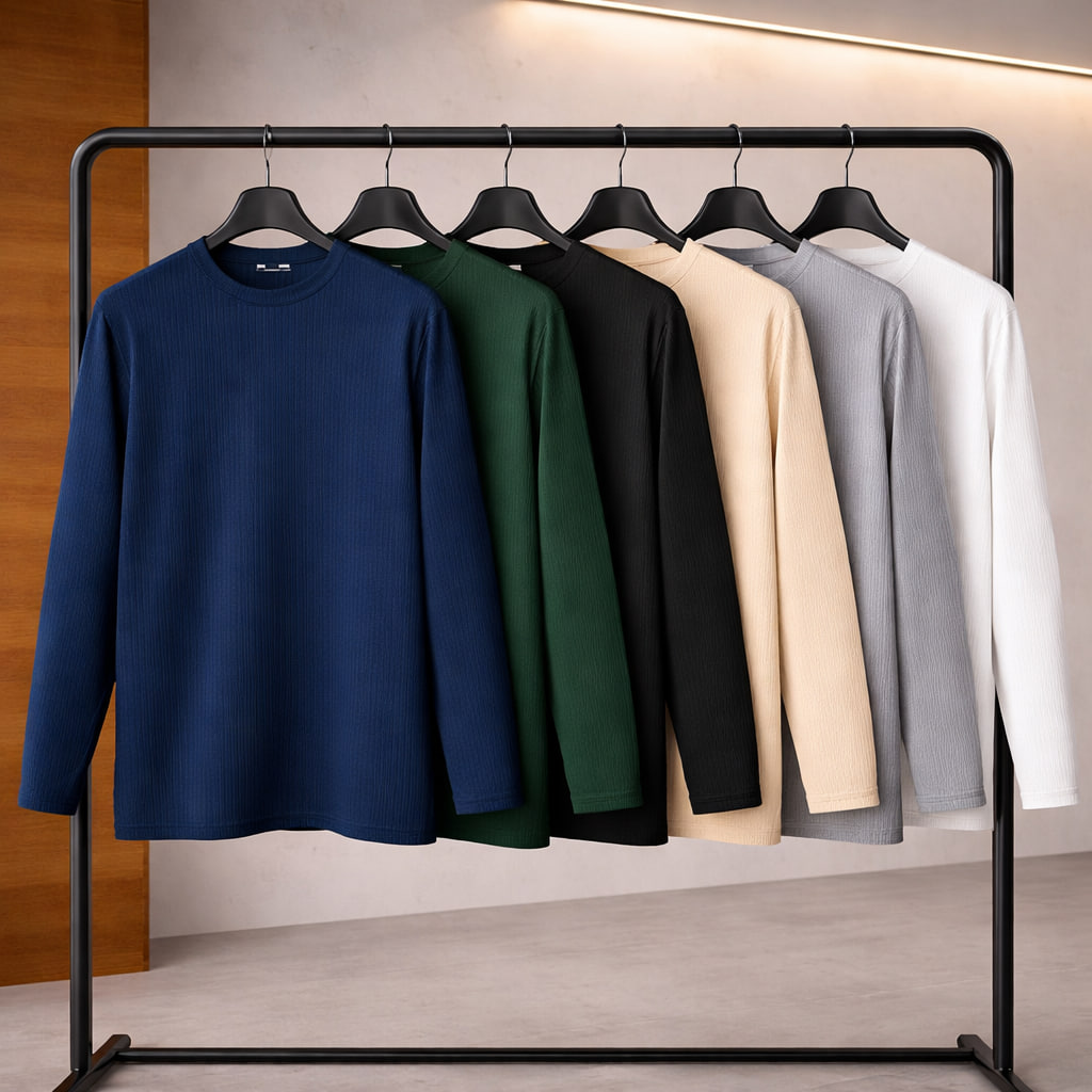 بلوز مردانه آستین بلند مشکی مدل Atra