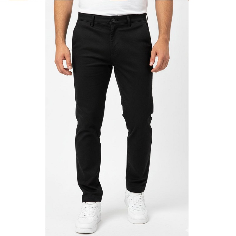 شلوار مردانه بنگال کش دم پا ساده مدل Behnam-مشکی