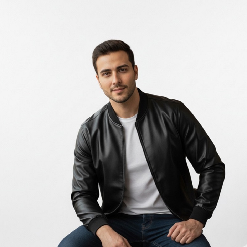 کاپشن چرم مردانه مدل Artim